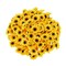 Artificial Sunflower Heads, Bulk Yellow Silk Flower Decorations (1.6 In, 150 Pack)